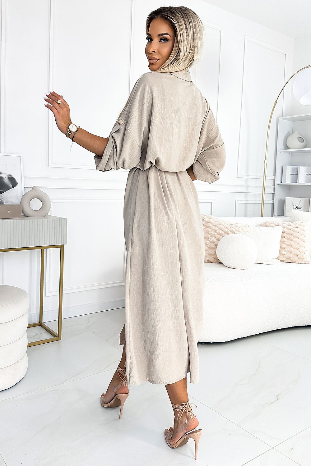  Sukienka Model 531-1 Beige - Numoco 