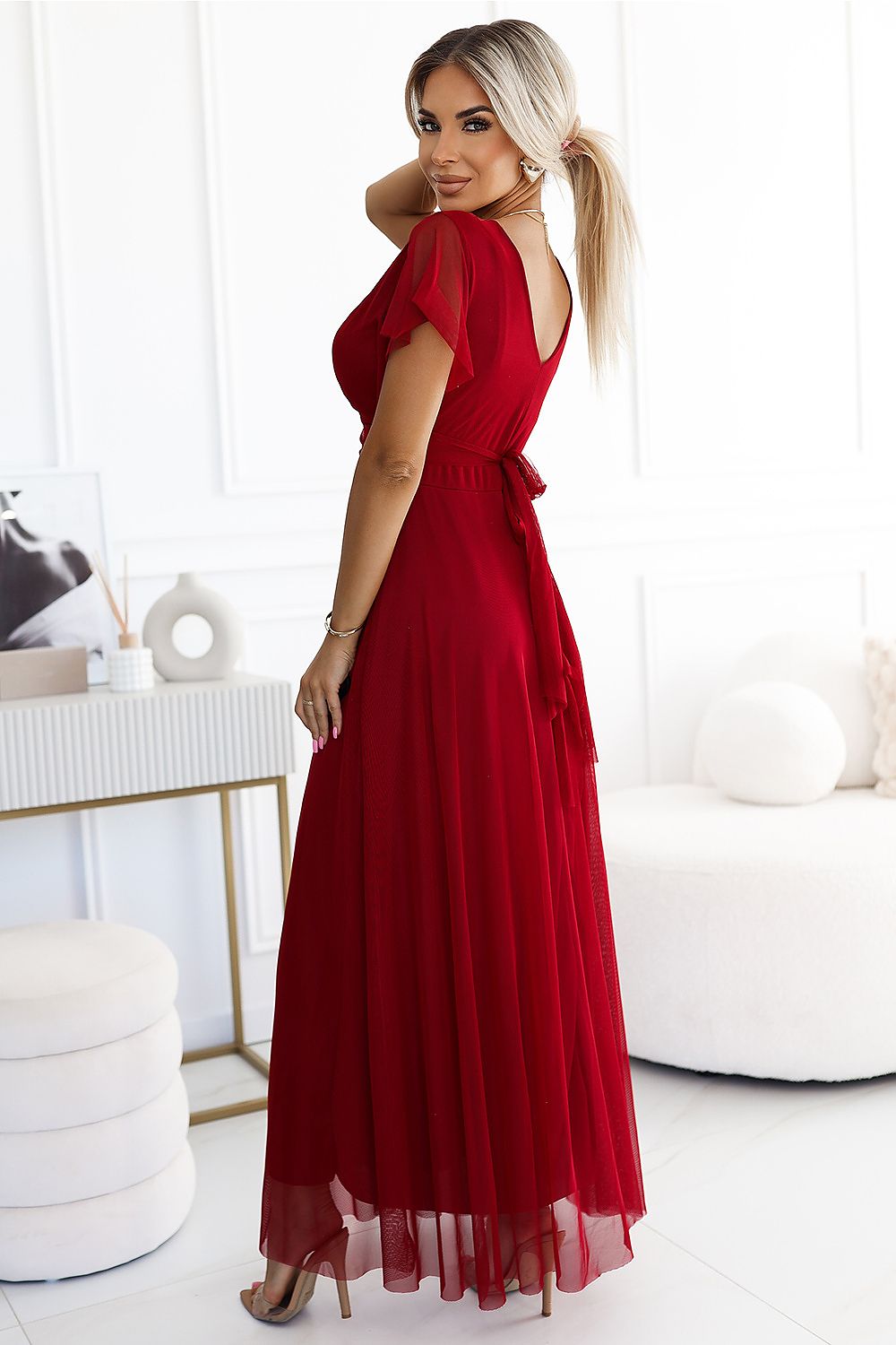  Sukienka Model Nastia 562-2 Bordo - Numoco 